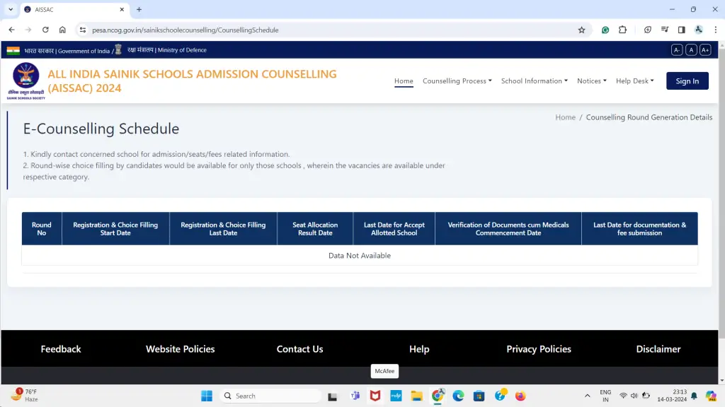 Sanik School E-Counseling