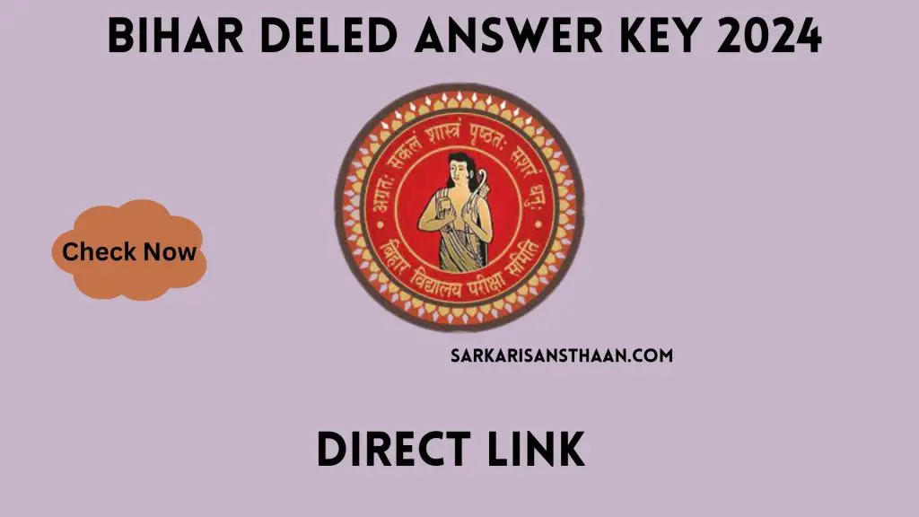 Bihar DELED Answer Key 2024