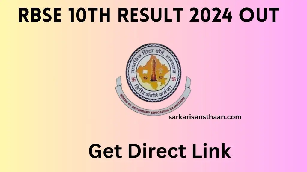 RBSE 10th Result 2024