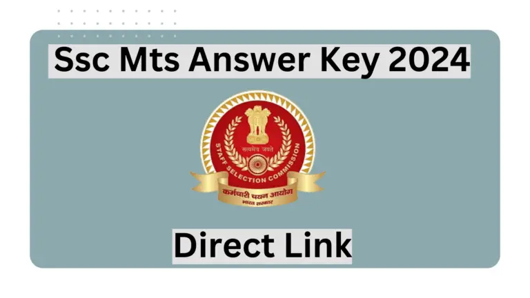 Ssc Mts Answer Key 2024