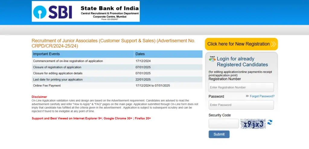 SBI Clerk Vacancy 2024