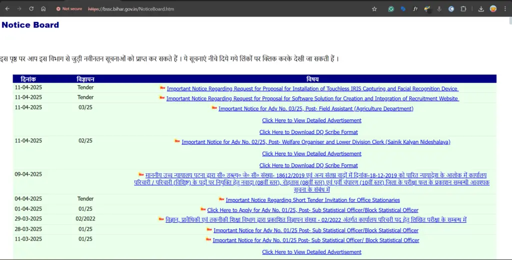 BSSC Field Assistant Recruitment 2025