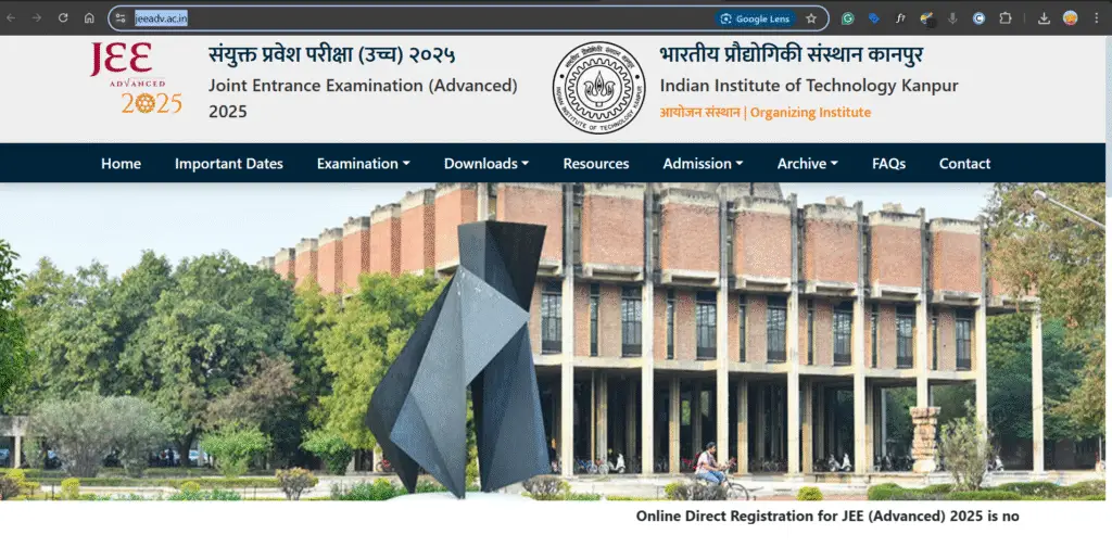 JEE Advanced Admission 2025